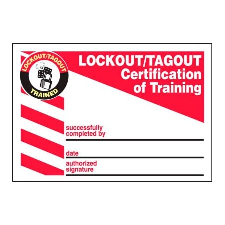 Accuform Accuform LKC207Lpm Lockout/Tagout Wallet Card, 5/Pk, Plastic, 3-3/8"W X 2-1/8"H LKC207LPM